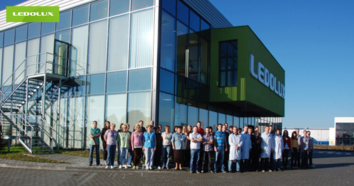 Employees at headquarters of LEDOLUX POLAND, a manufacturer of industrial LED lighting